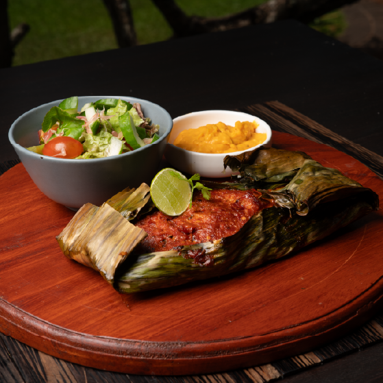 BANANA LEAF WRAPPED BAKED FISH FOR TWO